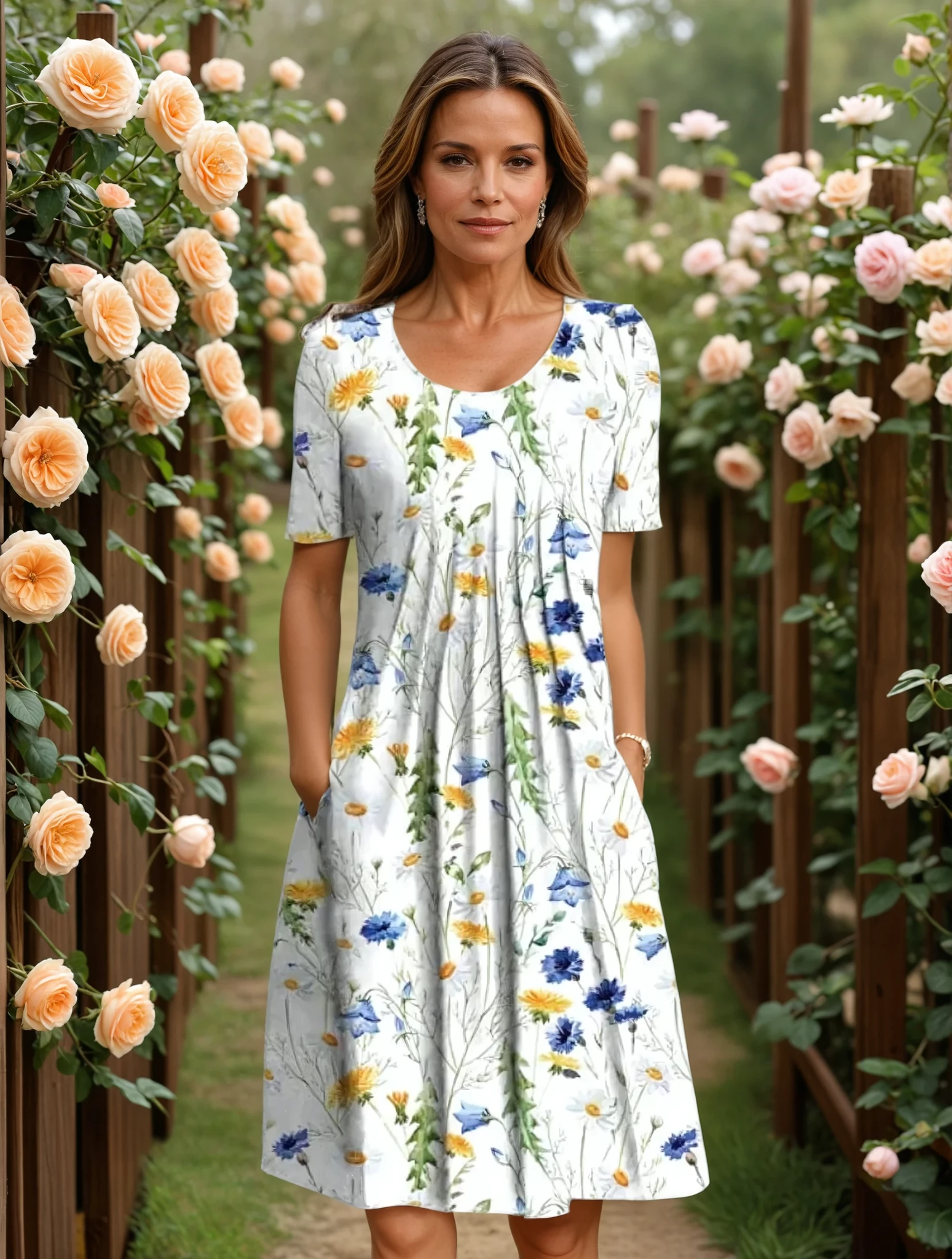 Yellow floral / 3XL