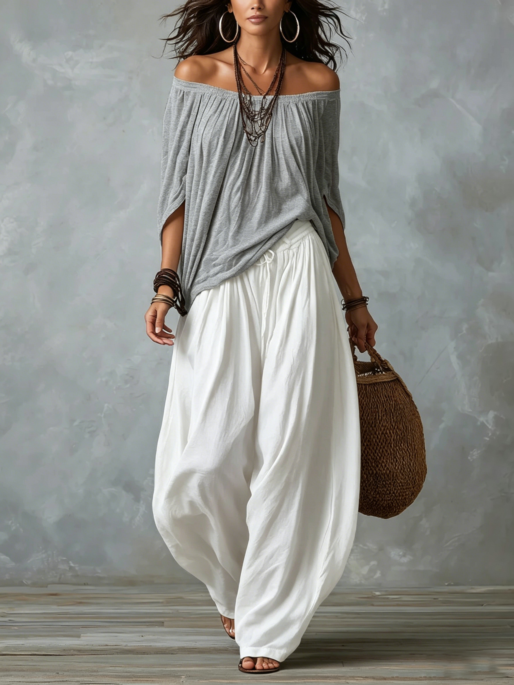 Gray and White / 2XL